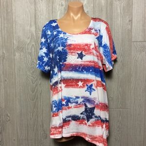 Beautiful Love America Stretch Plus Size Top